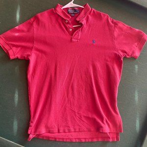 RALPH LAUREN Polo Shirt SIZE LARGE - Red - Great!